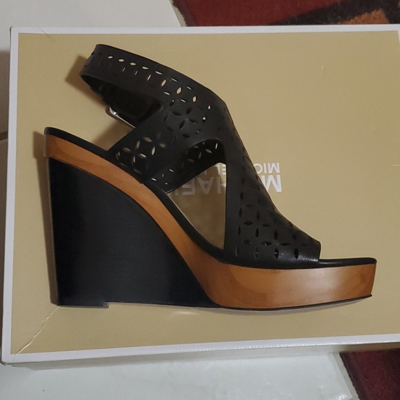 Michael Kors Shoes - BRAND NEW Michael Kors Black Wedges